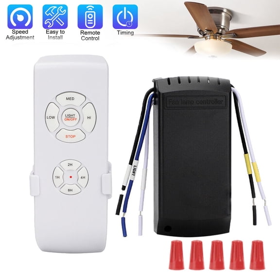 FungLam Universal Wireless 15M Timing Remote Control Receiver Ceiling Fan Lamp Light Kit