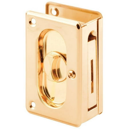 Pocket Door Hardware: Prime-Line Latches 3-3/4 in. Brass Pocket Door Privacy Latch N 7365