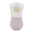 thumbnail image 4 of TTAO Toddler Girls Sleeveless Bodysuit Tumbling Biketards Dance Unitard Gymnastics Ballet Leotard Light Pink 11-12, 4 of 5