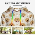 thumbnail image 4 of Lsque Labrador Retriever Dog Pattern Casual Women's Hoodie,Hooded Sweatshirt with Kangaroo Pocket,Pullover Hoodie with Eye-catching Drawstrings-XX-Large, 4 of 7