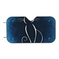 thumbnail image 7 of Picia Cat Sketch Curved Windshield Sunshade Accordion Folding Style Auto Shade for Car Truck SUV Van Blocks UV Ray Sun Visor Protector -Medium, 7 of 7