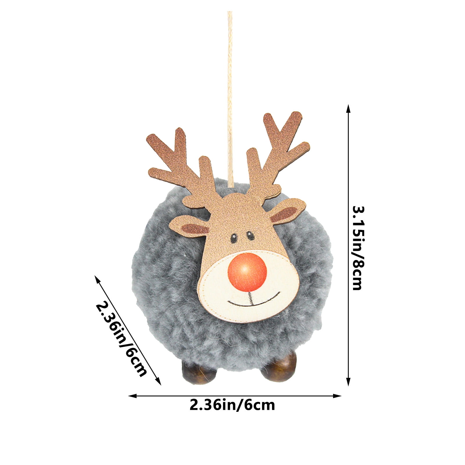 4pcs Renne Pendentif D'arbre Noël Tissu,Pendentif D'arbre En Tissu