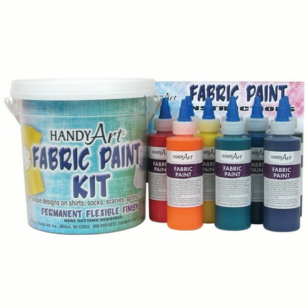 UPC: 0075176156530 | Handy Art Fabric Paint Bucket Kit Multiple Colors Set of 9