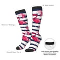 thumbnail image 4 of Pofeuu Pink Flamingos Print Stockings, Adult Running Hiking Socks for Youth and Adult, 4 of 6
