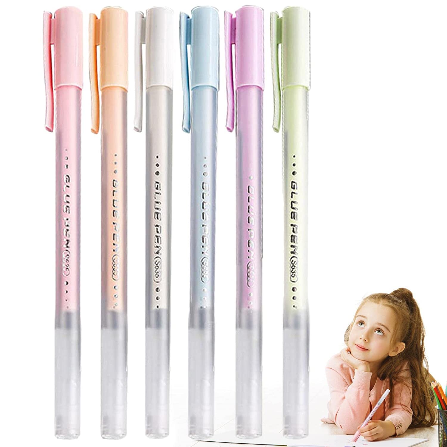 Scrapbook Glue Pens Liquid Glue Pens for Crafting Pinpoint Roller