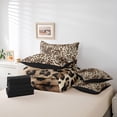 thumbnail image 5 of Manfei Leopard Cheetah Print Bedding Comforter Set 7pcs for Adult, Brown Polkadots Art Queen Bedding Sets, Fashion Wildlife Reversible Queen Sheet Sets, Luxury Bedroom Decor, 5 of 7