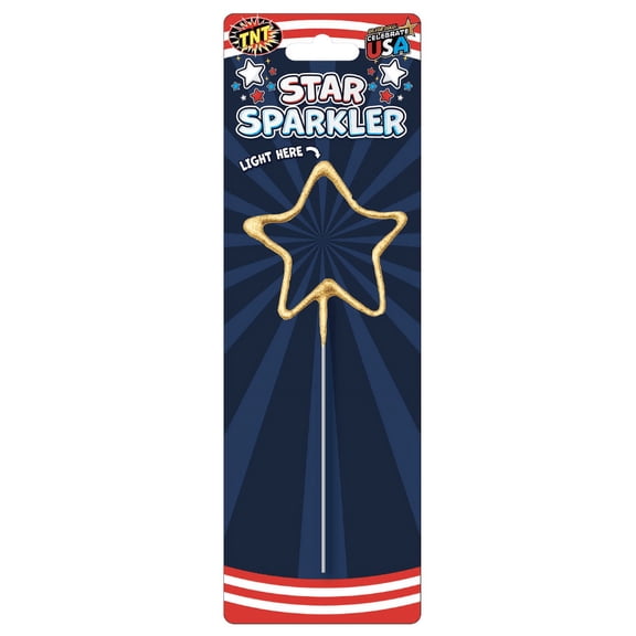TNT Fireworks, Star Sparkler, Gold Hand Held Sparks, Novelty, Party