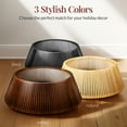thumbnail image 6 of Best Choice Products 36in Wood Slatted Christmas Tree Collar - Black, 6 of 8