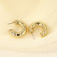 thumbnail image 2 of Boucles d'Oreilles Tube Rond Creuses en Acier Inoxydable Forme C Minimaliste Boucles d'Oreilles Tube Creuses pour Femmes Bijoux Charmant Urbain Léger Style Minimaliste, 2 of 8