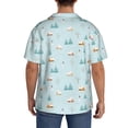 thumbnail image 7 of PAYOHTO Snowy Rural in Winter Christmas Mens Hawaiian Casual Short-sleeved Shirt Tropical Summer Beach Button Down Shirts, 7 of 7