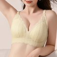 thumbnail image 4 of Akiihool Bras for Women No Underwire Seamless Ultra Comfort Natural Shape Pregnancy Bras for Women, Yellow Size M, 4 of 4