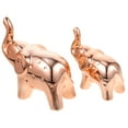thumbnail image 4 of GOOHOCHY Rose Gold Ceramic Elephant Ornament for Home Decoration Use Chic Style 2 Pieces 3.5 Inches, 4 of 8