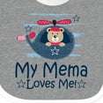 thumbnail image 4 of Inktastic Mema Loves Me Grandson Bear Boys Baby Bib, 4 of 4