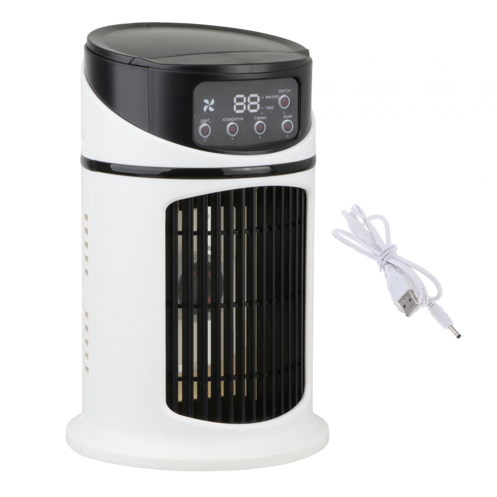 Cooling  Car Bedroom USB Rechargeable Portable Air Conditioner Black White 10x6x6in