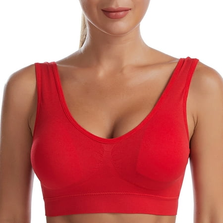 

gvdentm Bralettes For Women With Support Women s Beauty Back Smoothing Minimizer Bra Red XL