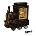 thumbnail image 1 of GUOOL Halloween Snow Globe Lantern Halloween Decorations Lighted Snowglobe Desktop 3 pumpkins, 1 of 9