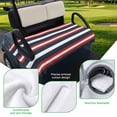 thumbnail image 5 of Golf Cart Seat Covers for 2 Seater, Red Navy Blue Striped Soft Microfiber Cart Seat Towel Blanket, Contemporary Minimalist Absorbent Breathable Non Slip Bench Seats Protector for Golf Course 51"x31", 5 of 9