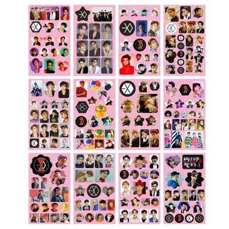homgeek 12pcs set korean idol group bts exo twice blackpink stickers for laptops books diary cup phonecase gifts for daughter girls teens army exo l once blink exo walmart canada