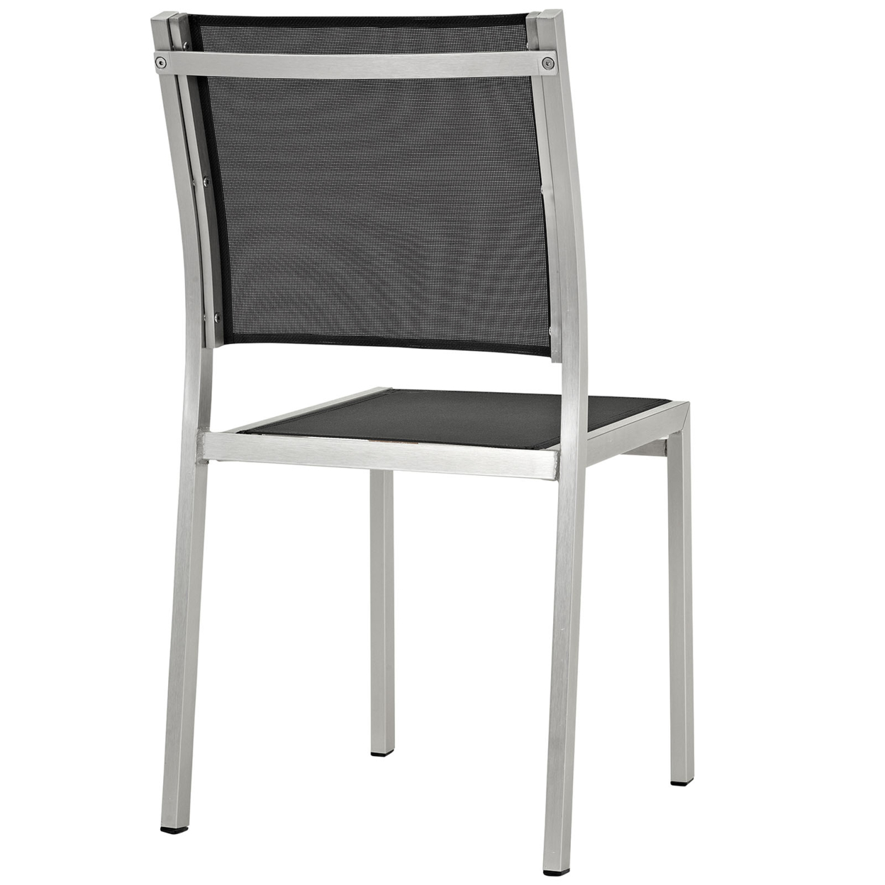 Silver Black Shore Outdoor Patio Aluminum Side Chair - image 3 of 4