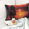 thumbnail image 4 of Fotbe Sunset River Western Cowboy Funda de Almohada Decorativa Estilo Occidental, Lujo en Algodón, Fundas para Almohadas King, Cojín Estampado para Decoración del Hogar-14"x20", 4 of 6