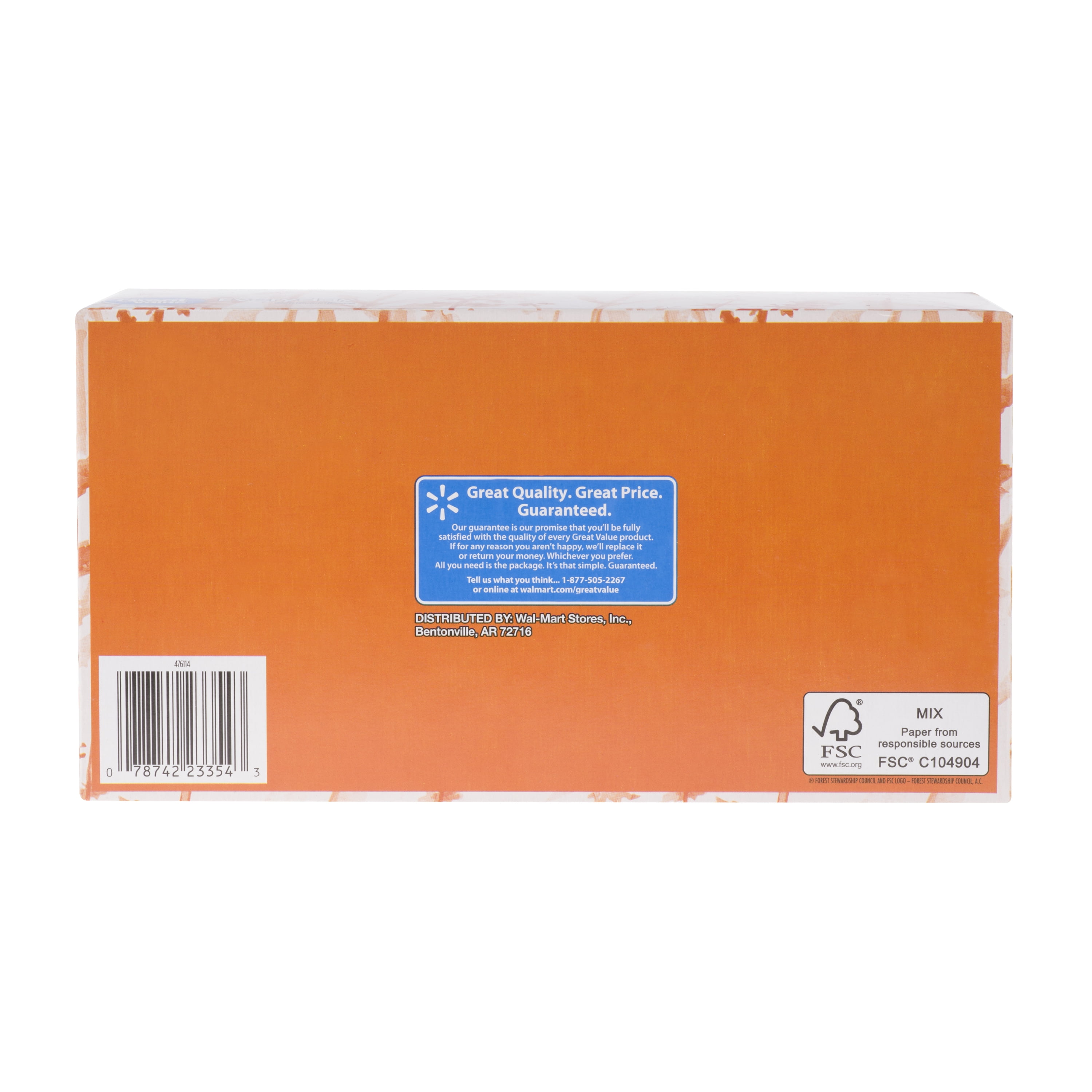 Great Value Everyday Soft Facial Tissue, 185 Sheets