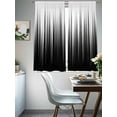 thumbnail image 3 of Black White Sheer Curtains 63 Inch Length 2 Panels Set, Modern Geometric Abstract Gradient Striped Voile Window Treatment Rod Pocket Curtains Sheers Drapes for Bedroom/Living Room/Kitchen 52x"63"x2, 3 of 7