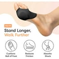 thumbnail image 3 of ZenToes Fabric Metatarsal Sleeve with Cushioned Gel Pads, Medium, Black (4 Count), 3 of 8