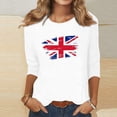 thumbnail image 2 of Blusas para Mujeres Casual 3/4 Manga Cuello Redondo Impreso Suelto, Mujer 3/4 Manga Tops Y Blusas para Diario, 2 of 4