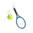 thumbnail image 1 of Pendientes Serie Deportiva Tenis Personalidad Estéreo Doble Cara Moda Pendientes Asimétricos Exagerados, 1 of 8