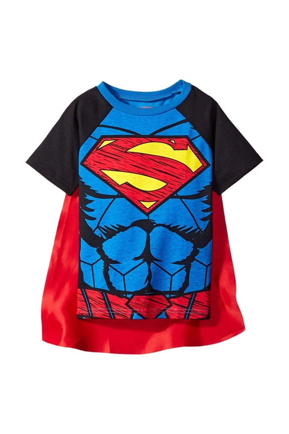 DC Comics Superman Toddler Boys Caped Cosume Design T-Shirt 4T