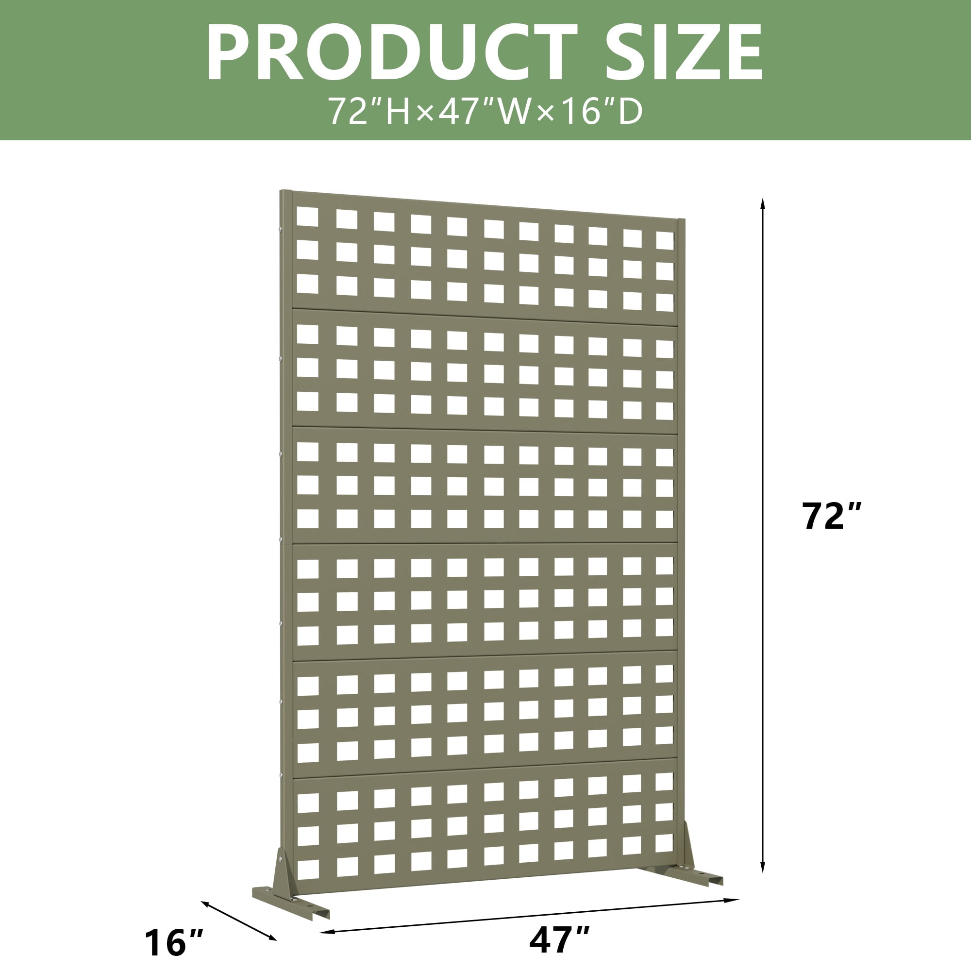 Privacy Metal Screen Fence Panel Horizontal Stripe Pattern