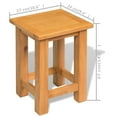 thumbnail image 2 of vidaXL Modern Solid Oak Wood End Table, Brown (Set of 2), 2 of 5