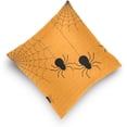 thumbnail image 5 of 4 Spiders On Yellow Wall Velvet Plush Throw Pillow Cushion Case Cover - 16" x 16" - Invisible Zipper Home Decor Floral for Couch Sofa No Insert, 5 of 5