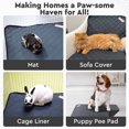 thumbnail image 6 of LUFTPETS Guinea Pig Fleece Cage Liners (2-Pack) | Waterproof Guinea Pig Pee Pads | Rabbit Cage Liner for Small Pets | 47" x 24" | Reusable Guinea Pig Pads for Clean & Comfortable, 6 of 6