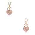 thumbnail image 4 of Qarigey LLavero de suministros para niñas, abalorios multiusos, llavero con etiqueta de llave Floral brillante, broche de langosta, colgante Rosado 2Conjunto, 4 of 6