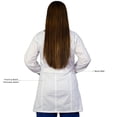 thumbnail image 4 of HeedFit Women's Poly-Cotton Lab Coat 35-Inch Length, xl, White, 4 of 6