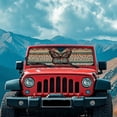 thumbnail image 3 of Uorisanigo Windshield Sun Shade for 2007-2018 Jeep Wrangler JK JKU & 1997-2006 Jeep Wrangler TJ LJ, Tribal Butterfly Front Window Sun Visor for UV Rays & Heat Protection Accessories, 3 of 7