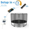 thumbnail image 5 of YORIN Trampoline for 3-4 Kids, 10 FT 8 FT Trampoline for Adults with Enclosure Net, Ladder, 1000LBS Weight Capacity Outdoor Round Recreational Trampoline, Heavy Duty Upgrade Trampoline, 5 of 9