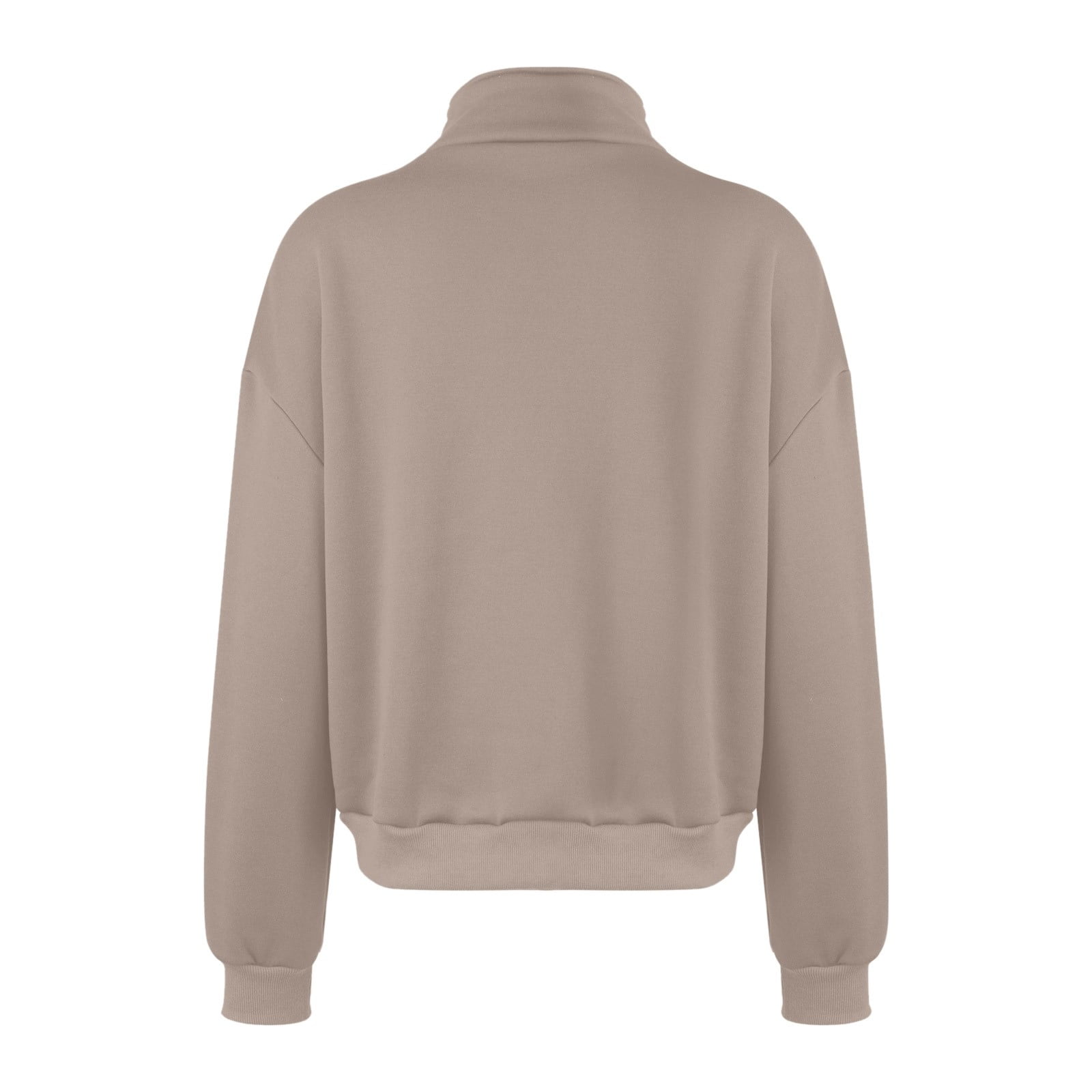 Leif Nelson Women's Hooded Full-Zip Hoodie - Casual Long Sleeve Sweatshirt, Khaki Melange