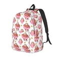 thumbnail image 1 of Disketp Sloth with Donuts1 print Canvas Backpack Lightweight Travel Daypack Student Rucksack Laptop Backpack-, 1 of 5