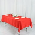 thumbnail image 5 of BalsaCircle 6 Pieces 54" x 96" Red Rectangle Polyester Tablecloths Table Linen, 5 of 8