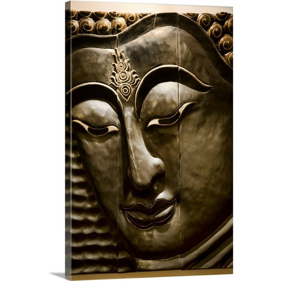 Great BIG Canvas | "Buddha Sculpture in South East Asia" Canvas Wall Art - 32x48