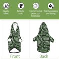 thumbnail image 6 of Fotbe Green Snakeskin Print Small Dog Sweater Hoodies Pet Grey Hooded Soft Fleece Sweatshirts with Pocket Fall Winter Puppy Cat Sweaters Warm Clothes-X-Large, 6 of 7