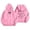 Pink, variant on Women's Bow Print Pullover Hoodie, Fall Winter Long Sleeve Casual Sweatshirt, Loose Fit Cute Graphic Hooded Top Pink,XL