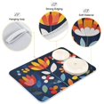 thumbnail image 4 of Yayeee Dish Drying Mat for Kitchen Counter Ultra Absorbent Easy Clean Pad 18x16", Art Flowers, 4 of 7