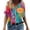 Purple Blouses, variant on Jsaierl Short Sleeve Tops for Women Summer Loose Fit Shirts V Neck Flowy Tunic Blouses Boho Graphic Tshirts Top Plus Size S-5XL