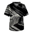 thumbnail image 1 of LINMOUA Plus Size Halloween Printed Scrub Working Uniform Tops For Men's Cross V-Neck Short Sleeve Fun T-Shirts Workwear Tee With Pockets, 1 of 3