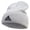 Heather Grey, variant on The Bigfoot Embroidered 12 Inch Long Knitted Beanie - White OSFM