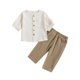 thumbnail image 1 of Gibobby Conjunto niña Recién nacido Bebé Niñas Primavera Verano Floral Algodón Camiseta de manga corta Pantalones largos Trajes Ropa(Café, 12-18 Meses), 1 of 5