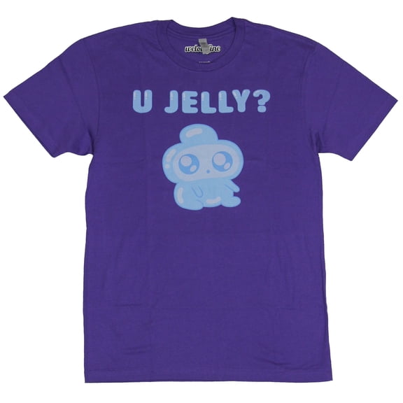 Bravest Warriors Mens T-Shirt - U Jelly? Seated Jelly Kid Image (2X-Large)